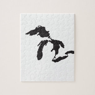 Great Lakes Gewohnheits-Illustration Puzzle