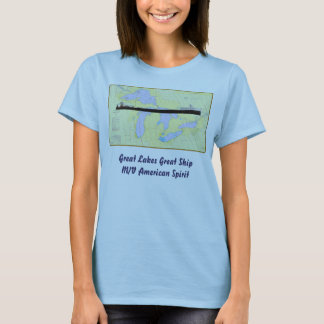 Great Lakes großer Schiffs-Amerikaner-Geist T-Shirt