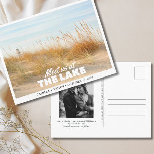 Great Lakes Hochzeit Save-the-Date Postkarte