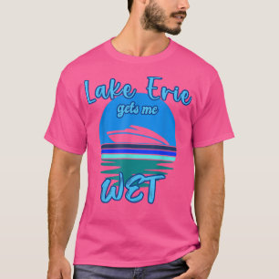 Great Lakes Lake Erie Mi Funny Motor Boot T-Shirt