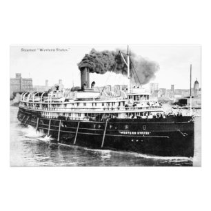Great Lakes-Passagierschiff D&C Western States Fotodruck