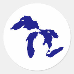 Great Lakes Runder Aufkleber