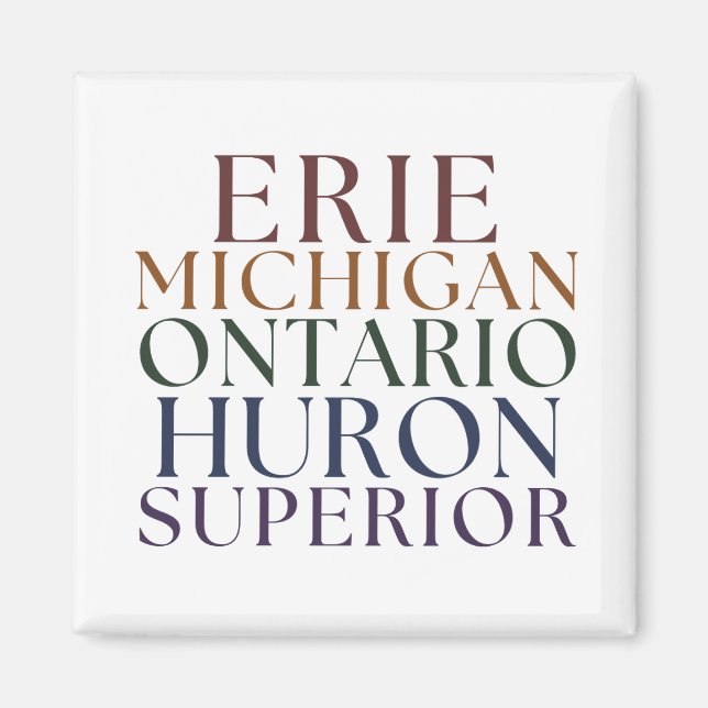 Great Lakes Staat Magnet Kleine Geschenk (Vorne)