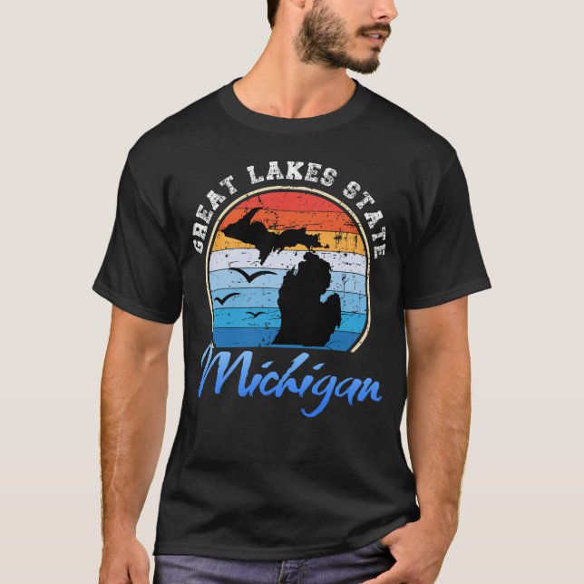 Great Lakes Staat Michigan T-Shirt (Vorderseite)