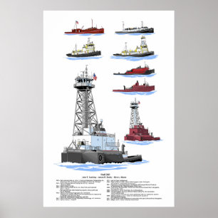 Great Lakes Tug Olive L'Arte Poster