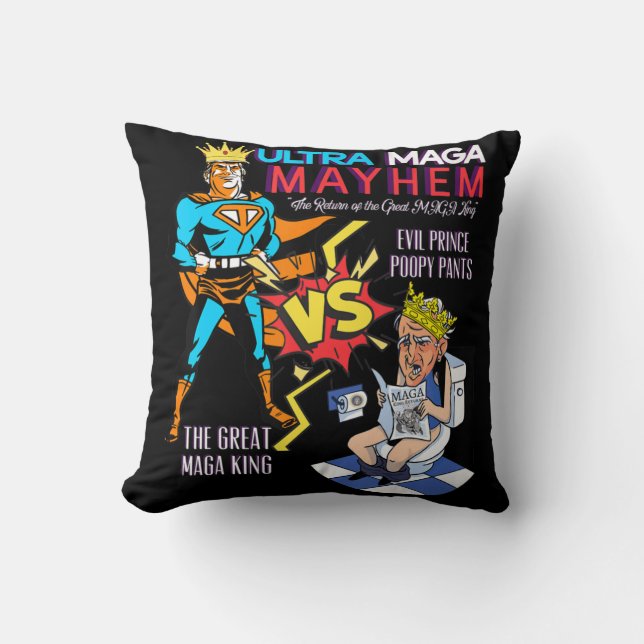 Great MAGA King Donald Trump Biden USA UltrA MAGA Kissen (Vorderseite)