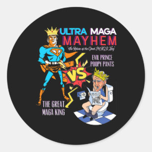 Great Maga King Donald Trump Biden Usa Ultra Maga Runder Aufkleber