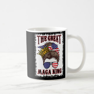 Great Maga King the July Messy Bun USA Flag für Kaffeetasse