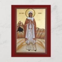Great Martyr Barbara Icon Gebet Card