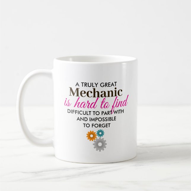 Great Mechanic Personalized Name Gift Kaffeetasse (Links)