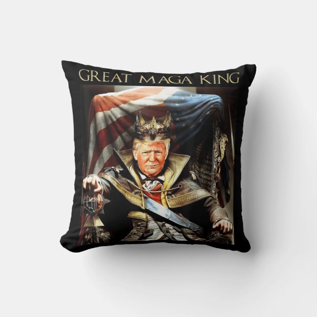Great Mega King USA Flag Proud Ultra Maga Trump   Kissen (Vorderseite)