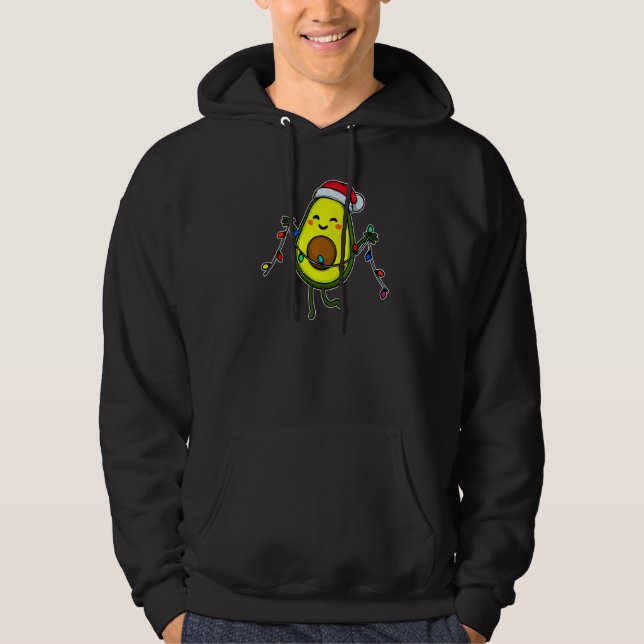 Great Merry Christmas Decoration Avocado Party Hoodie (Vorderseite)