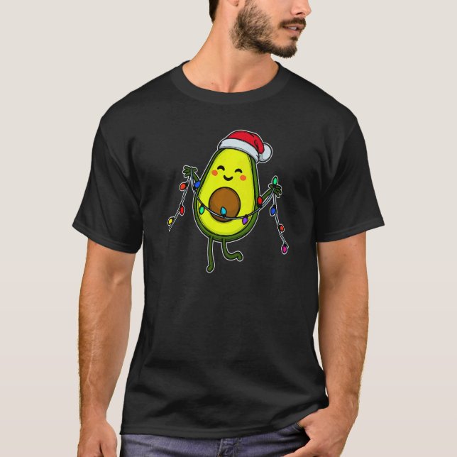 Great Merry Christmas Decoration Avocado Party T-Shirt (Vorderseite)
