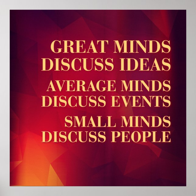 Great Minds Diskutieren Ideen Poster (Vorne)