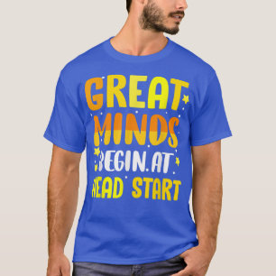 Great Minds Head Start Kindheit Krebs Bewusstsein T-Shirt