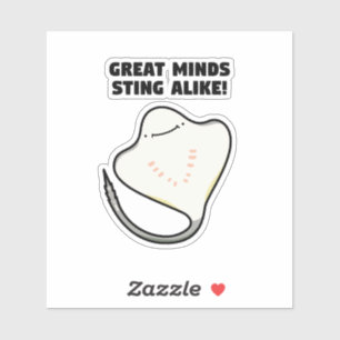 Great Minds Sting Alike Animal Puff Vinyl Sticker