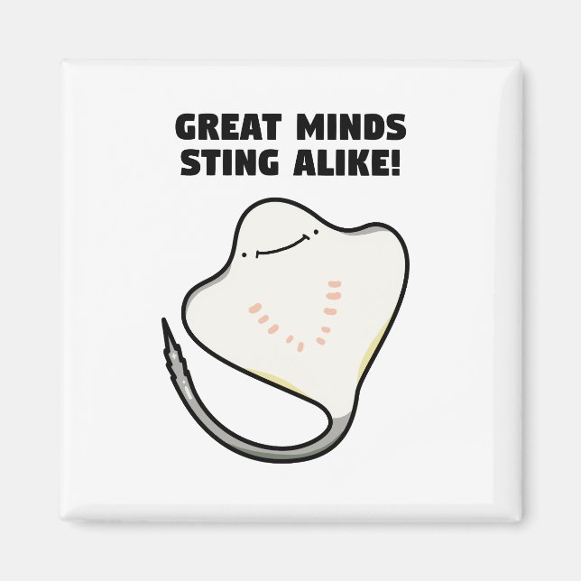Great Minds Sting Alike Animal Pun Magnet (Vorne)