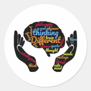 Great Minds Think Different Round Aufkleber