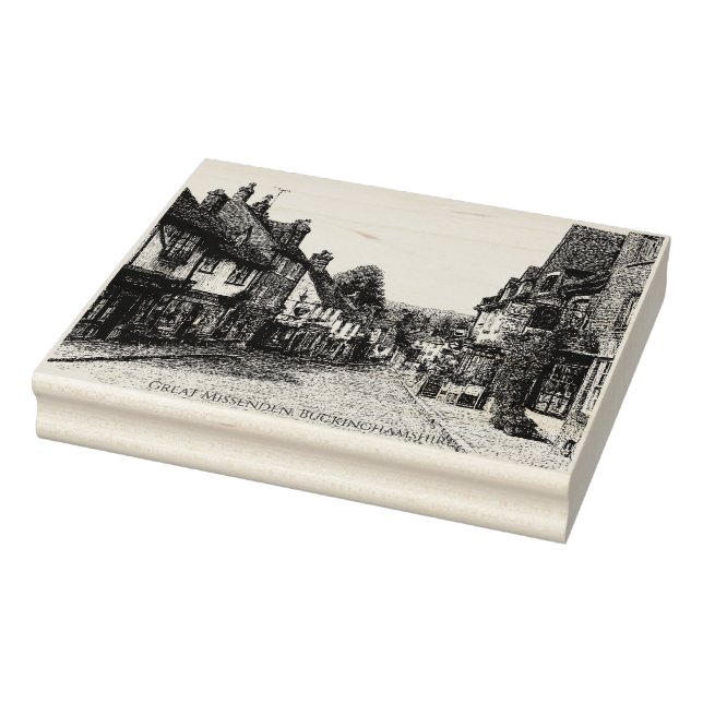 Great Missenden, Buckinghamshire, Vintage Sketch Gummistempel (Stempel)