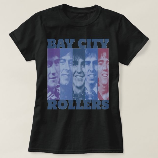 Great Model Band Bay City Rollers Music Rock Idol T-Shirt (Design vorne)
