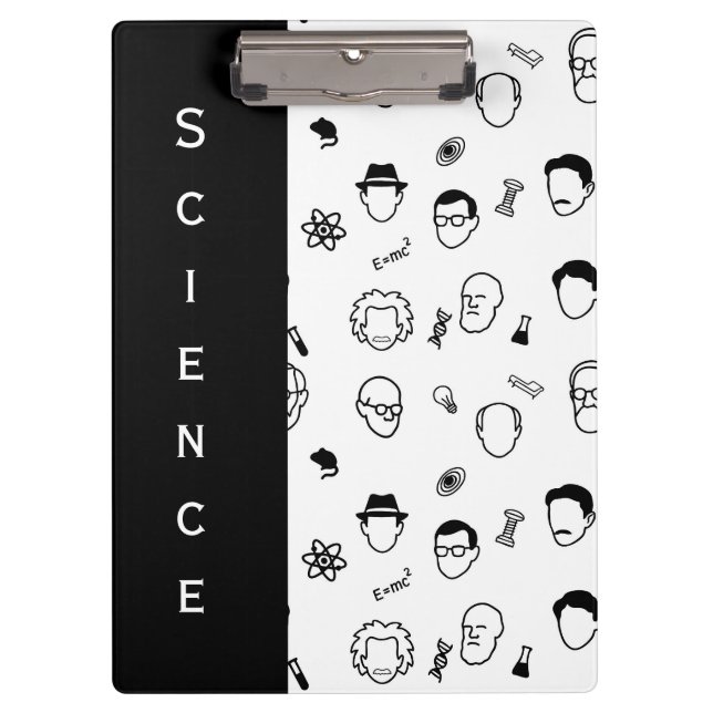 Great Modern Minds Line Art, Text - Bearbeitbar Klemmbrett (Vorderseite)