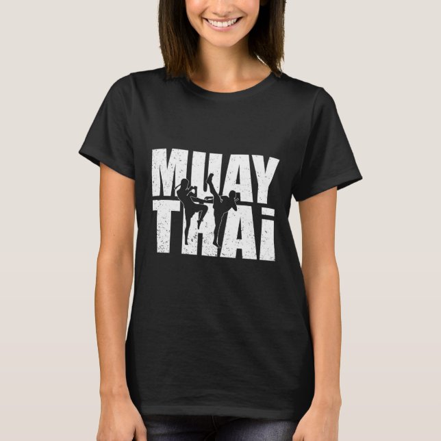 Great Muay Thai Design Mma Fighter Training Kickbo T-Shirt (Vorderseite)