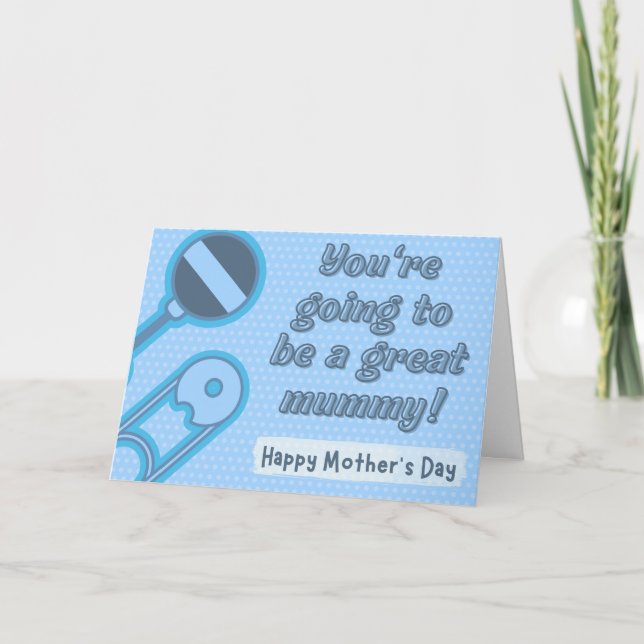 Great Mummy-To-Be Mother's Day Card Dankeskarte (Vorderseite)