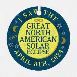 Great North American Solar Eclipse April 8 2024 Ornament Aus Metall