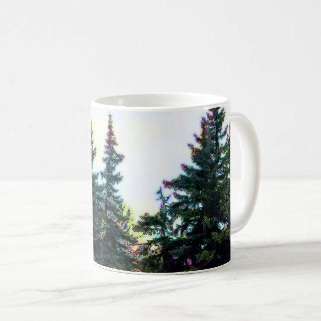 Great North Woods Boreal Forest Canada Pine Trees Kaffeetasse (VorderseiteRechts)