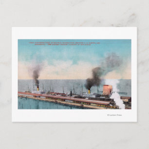 Great Northern Dock View, SS Dakota und Postkarte