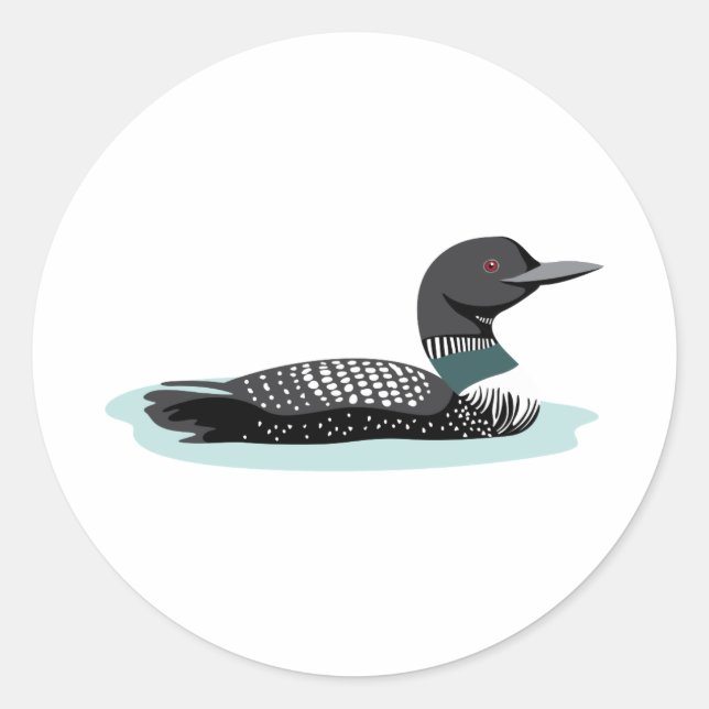 Great Northern Loon Runder Aufkleber (Vorderseite)