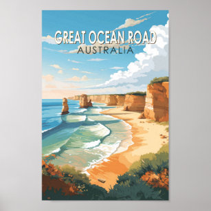 Great Ocean Road Australia Reisen Kunst Vintag Poster