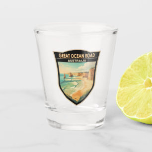Great Ocean Road Australia Reisen Kunst Vintag Schnapsglas