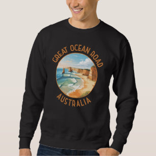 Great Ocean Road Australien Distressed Circle Retr Sweatshirt