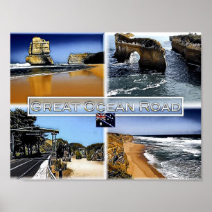 Great Ocean Road - Australien - Mosaik - Poster