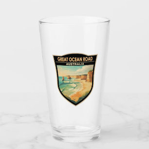 Great Ocean Road Australien Reise Kunst Vintage Glas