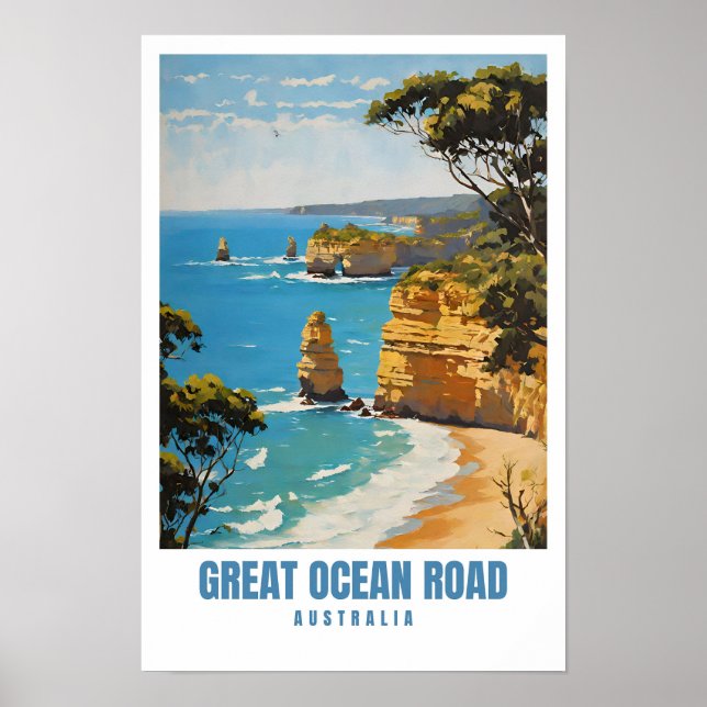 Great Ocean Road Australien Vintag Poster (Vorne)