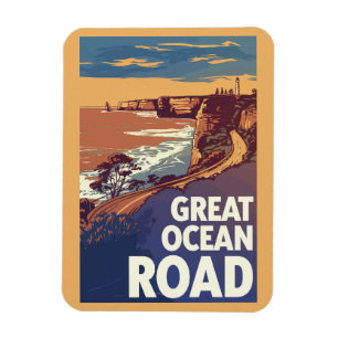 Great Ocean Road Reise Kunst Vintage Magnet
