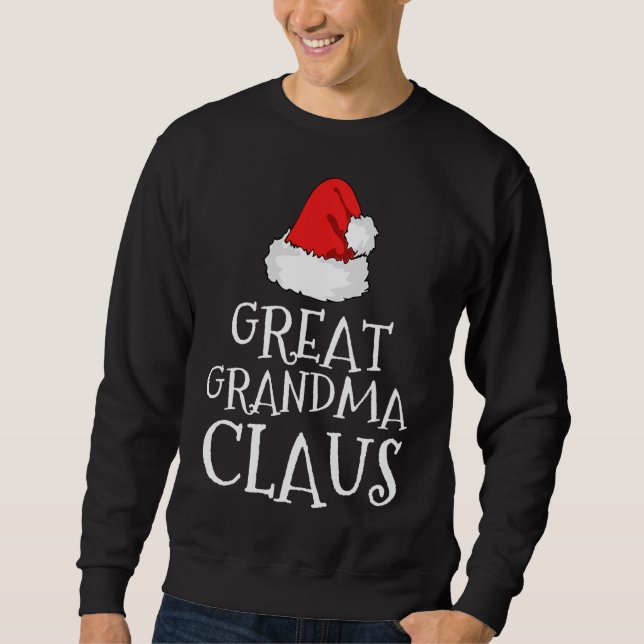 Great Oma Claus Weihnachtsstrohfamilie passt zusam Sweatshirt (Vorderseite)