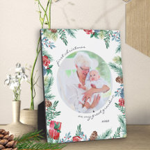 Great Oma First Christmas Baby Foto Plaque