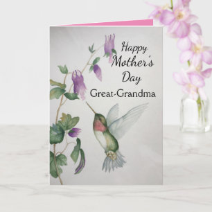 Great-Oma Happy Mother's Day Hummingbird Card Karte