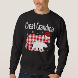 Great Oma Red Kariert Bear Matching Family Chris Sweatshirt