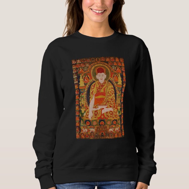 Great One of Ngor Tibetan Buddhist Art Sweatshirt (Vorderseite)