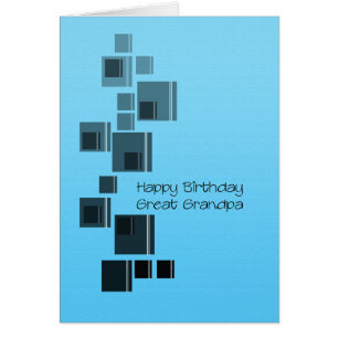 Great Opa Abstract Design Blue Birthday Card