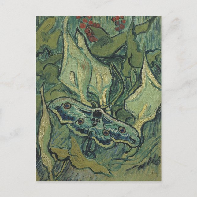 Great Peacock Moth by Vincent van Gogh Postkarte (Vorderseite)