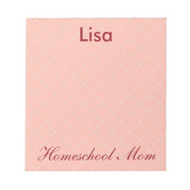 Great Pink Homeschool Mama Notizblock (Vorderseite)