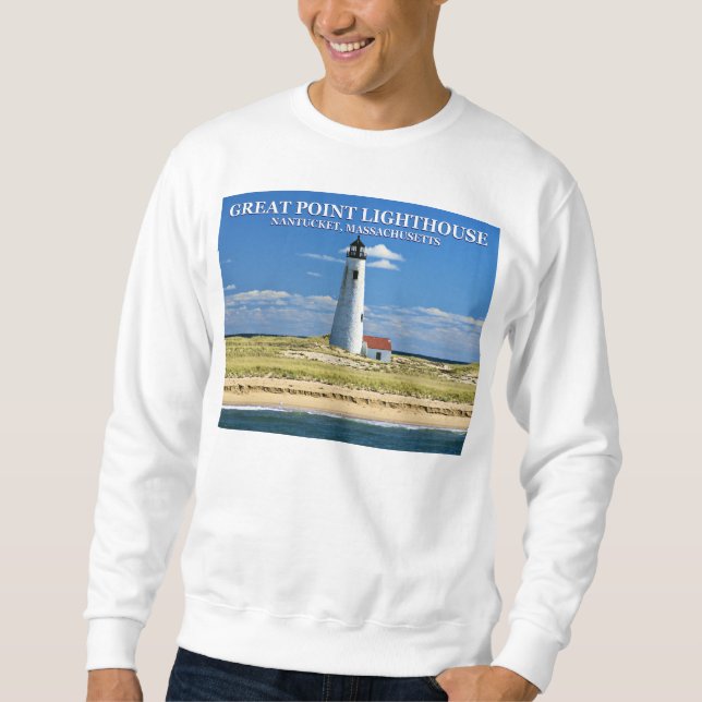 Great Point Lighthouse, Nantucket MA Sweatshirt (Vorderseite)