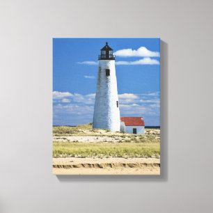 Great Point Lighthouse Nantucket MA Wrapped Canvas Leinwanddruck