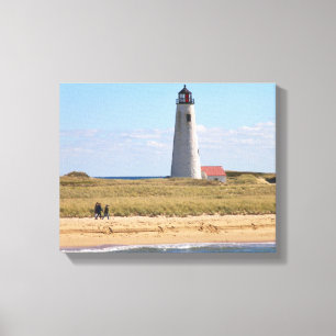 Great Point Lighthouse Nantucket MA Wrapped Canvas Leinwanddruck