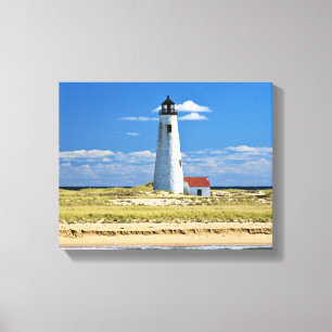 Great Point Lighthouse Nantucket MA Wrapped Canvas Leinwanddruck